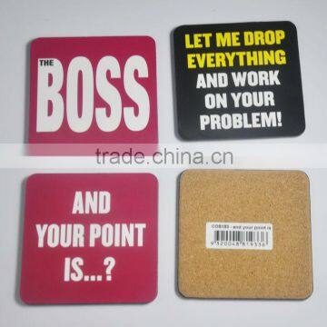 Custom MDF cup coaster, wood cup coaster , mdf wood tea coaster