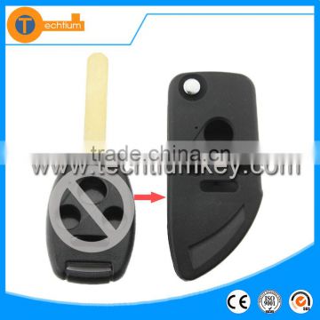 Auto key case shell cover fob blank key with logo without key pad fip key for Honda city accord crv