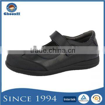 Latest fashion design teenage elegant black school shoes for girls