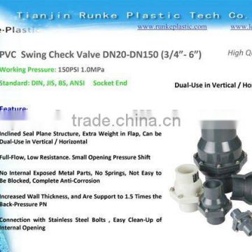 PVC Low Resistance Vertical Check Valves