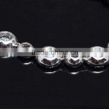 Fashion Lady Style Silver Large Stone Clear Crystal Bracelet photo-3