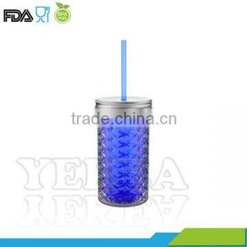 16OZ Pineapple Shape Double Wall Plastic Mason Jar Tumbler With Tin Lid photo-2