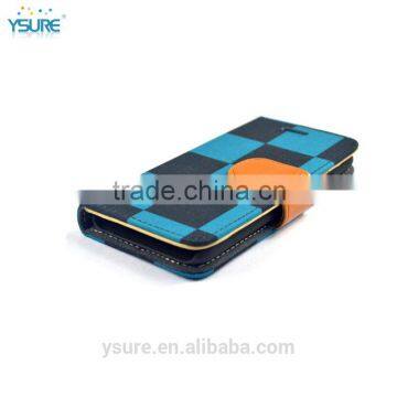 Blue Chess Pattern Fabric Wallet Leather Phone Case For BLU Studio X Plus With PVC ID and Credit Card Slots photo-4