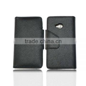 new products 2014 hot leather book cheap case for Lenovo a706 Black
