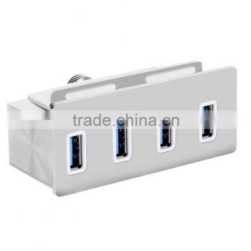 Premium 4 Port Usb 3.0 Hub for LCD Display, Shelves or Desks That is 1" Thick or Less [sliver] photo-3