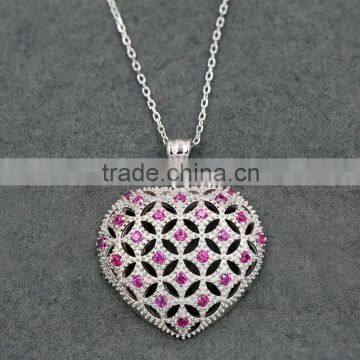 China Shenzhen Wholesale Fashion Jewelry,Sweet Heart Fashion Crystal Pendant photo-5