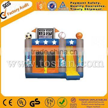 Commercial used inflatable bouncy castle slide bouncer combo A3040