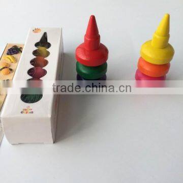 children 6 color jumbo finger crayon