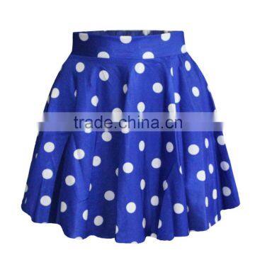 Wholesale Girls Sexy Mini Skirt 3D Print Dark Blue Dot TuTu Skirt N13-55