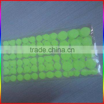 green glow in the dark round dots luminous sticker