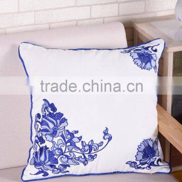 China Supplier Competitive Price Cotton Fabric Ready Made Embroidered Cushions photo-3