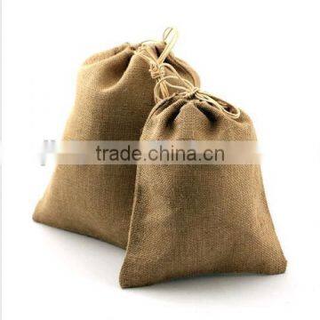 12-pack Natural Jute Burlap Favor coffee Bags with Drawstrings