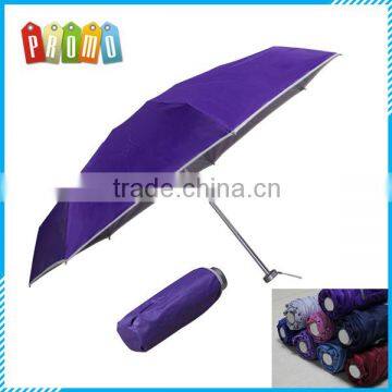 Wholesale ultra light aluminum alloy mini 5 folding umbrella, portable 5 fold travel umbrella