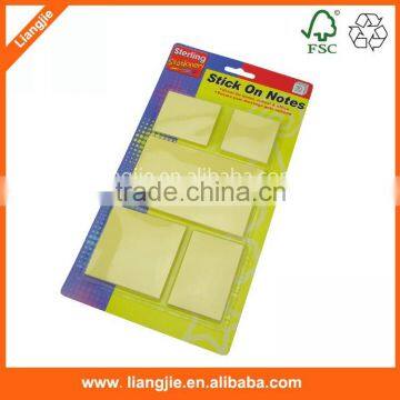 Pvc packing sticky notes,colored paper sticky memo pad,differents size sticky notes