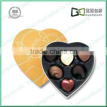 Kairu Creative 6 Cells Luxury Heart Shaped Chocolate Box for wholesale