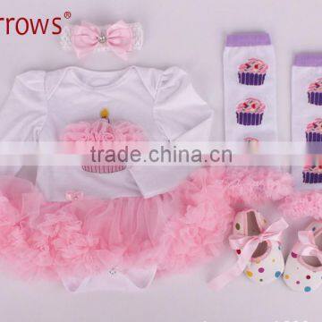 Kids Christmas Suits New Infant 4pcs Christmas Clothes Santa Girl Bodysuits Christmas Mickey Sets Baby Girl Clothes photo-3