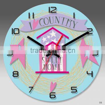 Arts And Crafts Glass Interior Decoration Clock