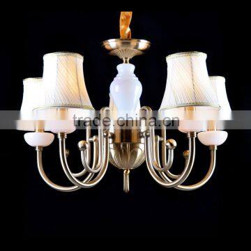 Iron Marble lamp base skeleton and Beautifully lamp shade chandelier