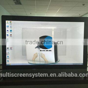 EKAA 65inch advertising trasparent showcase lcd touch transparent touch screen lcd display