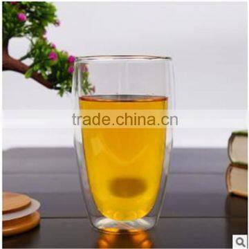 350ml,450ml Handmade Christmas Thermos Pyrex Double Wall Glass Cup, Prevent Rupture Glass Cup With Bamboo Lid ,in Stock. photo-5