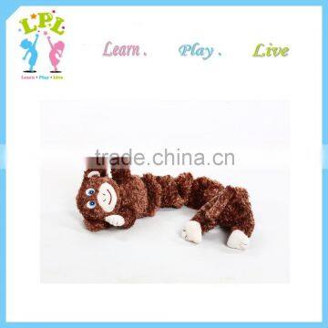 Beautiful plush stretchy brown monkey toys for kids