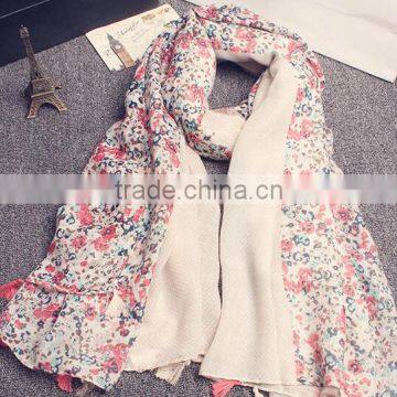 2016 new design flower long scarf