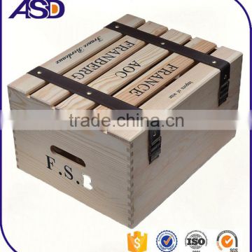 Hot Sale Luxury Handmade Custom Logo Printed Wooden Wine Packaging Boxes Wholesale