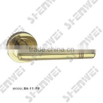 BA-11 PB brass door handle on rose