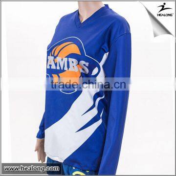 sublimation cheap long sleeve training shirt basketball shirt