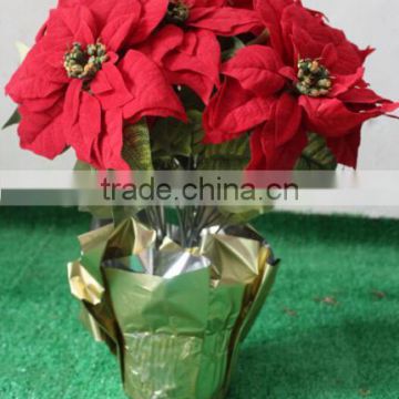 best sale Artificial poinsettia for Christmas decoration