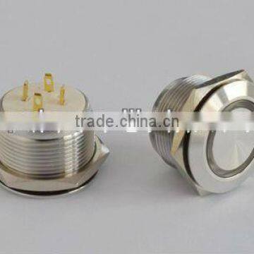 22mm ring illuminated momentary push button switch(ROHS) 4 pins