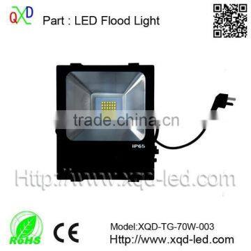 led flood light 70w projector with CE&FCC&ROHS,130lm/w