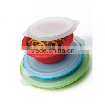 Best selling 2016 silicone bpa free plastic collapsible bowl