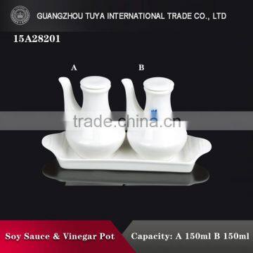 Customize the elegant restaurant porcelain pot of soy sauce and vinegar