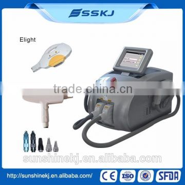 2017 New 3 in 1 Elight ipl hair removal and nd yag laser tattoo removal machine