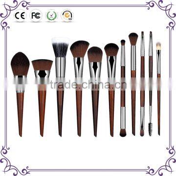 NEW&Popular 11pcs long handle professional makeup brushes set with high-grade sandalwood handles
