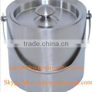 NEW 1L 2L 3L ice pail double wall stainless steel bottle cooler stainless steel wine ice bucket