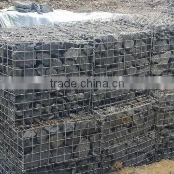 Standard galvanized gabion box from China ISO9001 factory,4mmX1mX1m welded wire mesh galfan gabion basket on sale