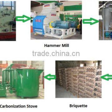 High Capacity Industrial Hydraulic Ram-Type Biomass Briquette Charcoal Making Machine