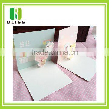 Wholesale 3d pop up custom printing folding paper reat handmade border greeting card designs