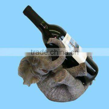 Wholesale resin elephant shaped wine bottle holder