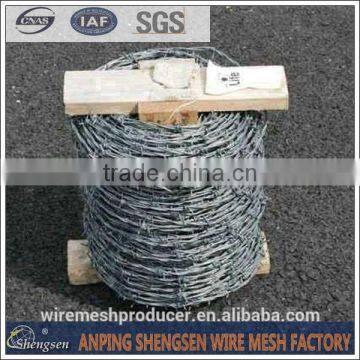 Alibaba recommend Anping factory 12*12 Galvanized Barbed Wire For Fence With ISO9001 By CQC