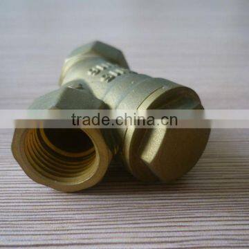 yellow brass Y type female strainer valve