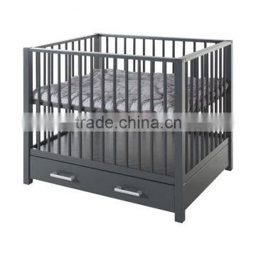 Europe Style Baby Cot Standard Size Wooden Baby Cot With Drawers