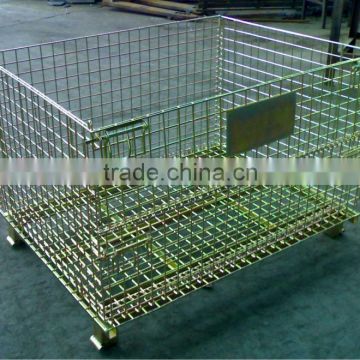 Wire Mesh Containers, Mesh Container, Wire Container for Industrial Warehouse Storage Foldable(Collapsible) &Stackable