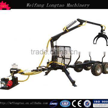Tractor or ATV Mobile Forestry Trailer With Loading Crane photo-3