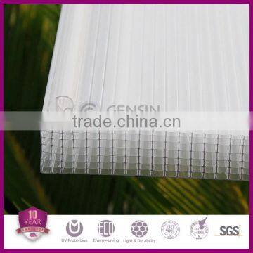 Lixin 10-year quality guarantee 100% leaking-proof 30mm 8-wall rectangle U-locking design system polycarbonate sheet 1040mm