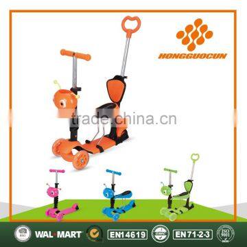 Kid Kick Scooter Three PU Wheels Sit Ride Kick Scooters