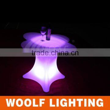 Modern Four-leaf Clover Shape Illuminated Restaurant and Coffee Shop Used glowing LED Table LED furniture