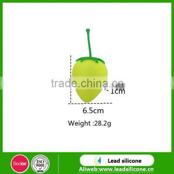 Promotional Gift Soft Silicone Key Bag, Custom Strawberry Design Soft Silicone Key Bag, Hot Selling Key Bag photo-2